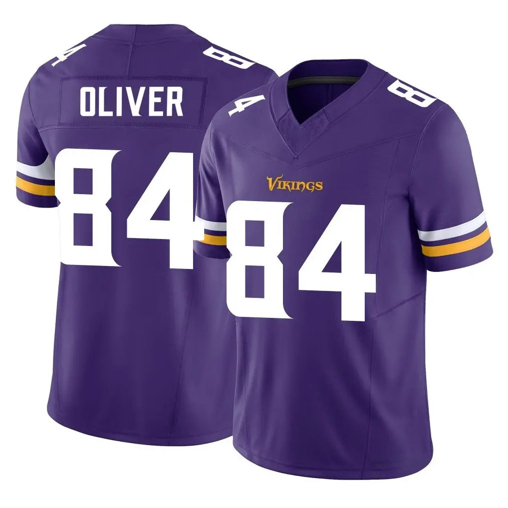 Friene M.Vikings #84 Josh Oliver Player Purple Limited Vapor F.U.S.E. Home Game Stitched Jerseys