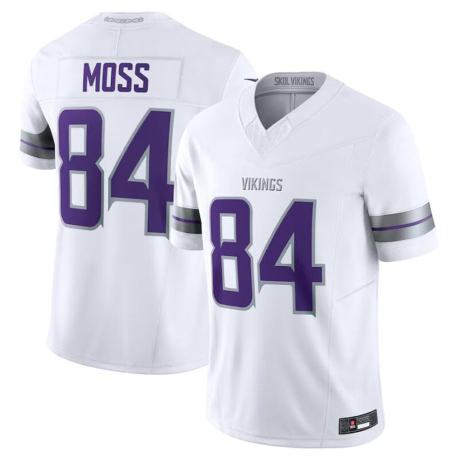 Friene MN.Vikings #84 Randy Moss White Alternate Retired Player Game Jersey American Stitched Jerseys