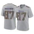 Friene M.Vikings #87 T.J. Hockenson Player Gray Atmosphere Fashion Home Game Stitched Jerseys