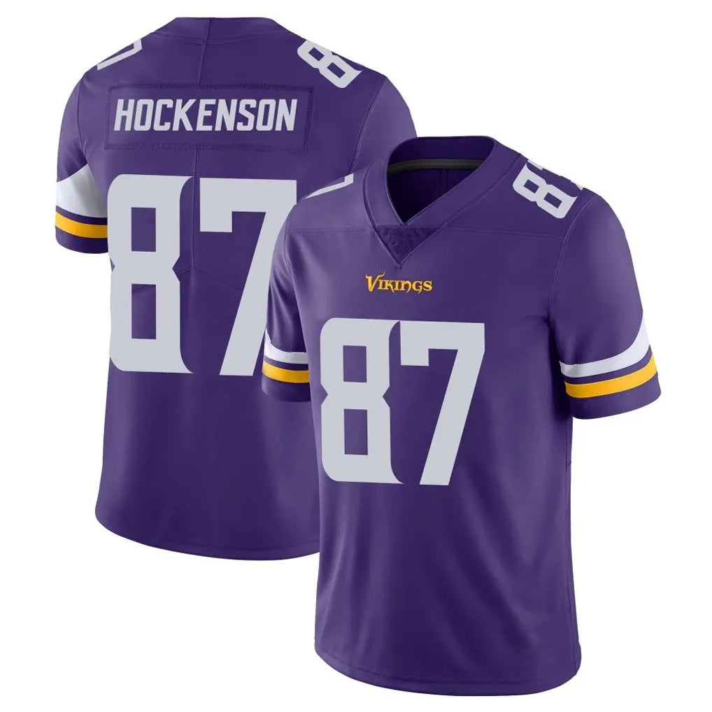 Friene M.Vikings #87 T.J. Hockenson Player Purple Limited Vapor Untouchable Home Game Stitched Jerseys