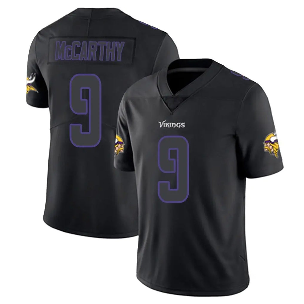 Friene M.Vikings #9 J.J. McCarthy Player Black Impact LImited Home Game Stitched Jerseys