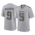 Friene M.Vikings #9 J.J. McCarthy Player Gray Atmosphere Fashion Home Game Stitched Jerseys