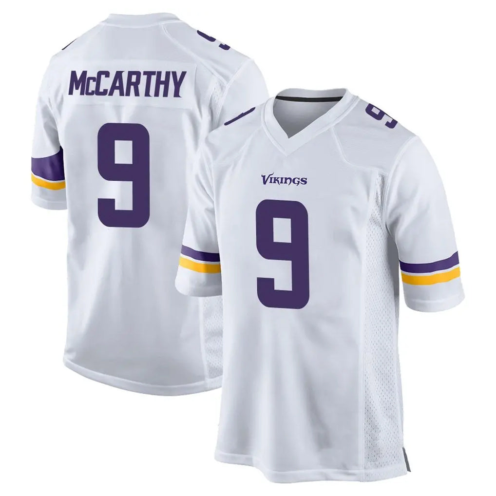 Friene M.Vikings #9 J.J. McCarthy Player White Home Game Stitched Jerseys