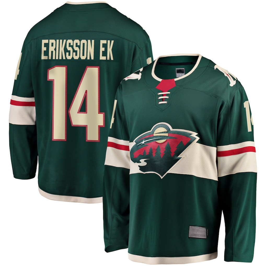 Friene M.Wild #14 Joel Eriksson Ek Green Breakaway Jerseys