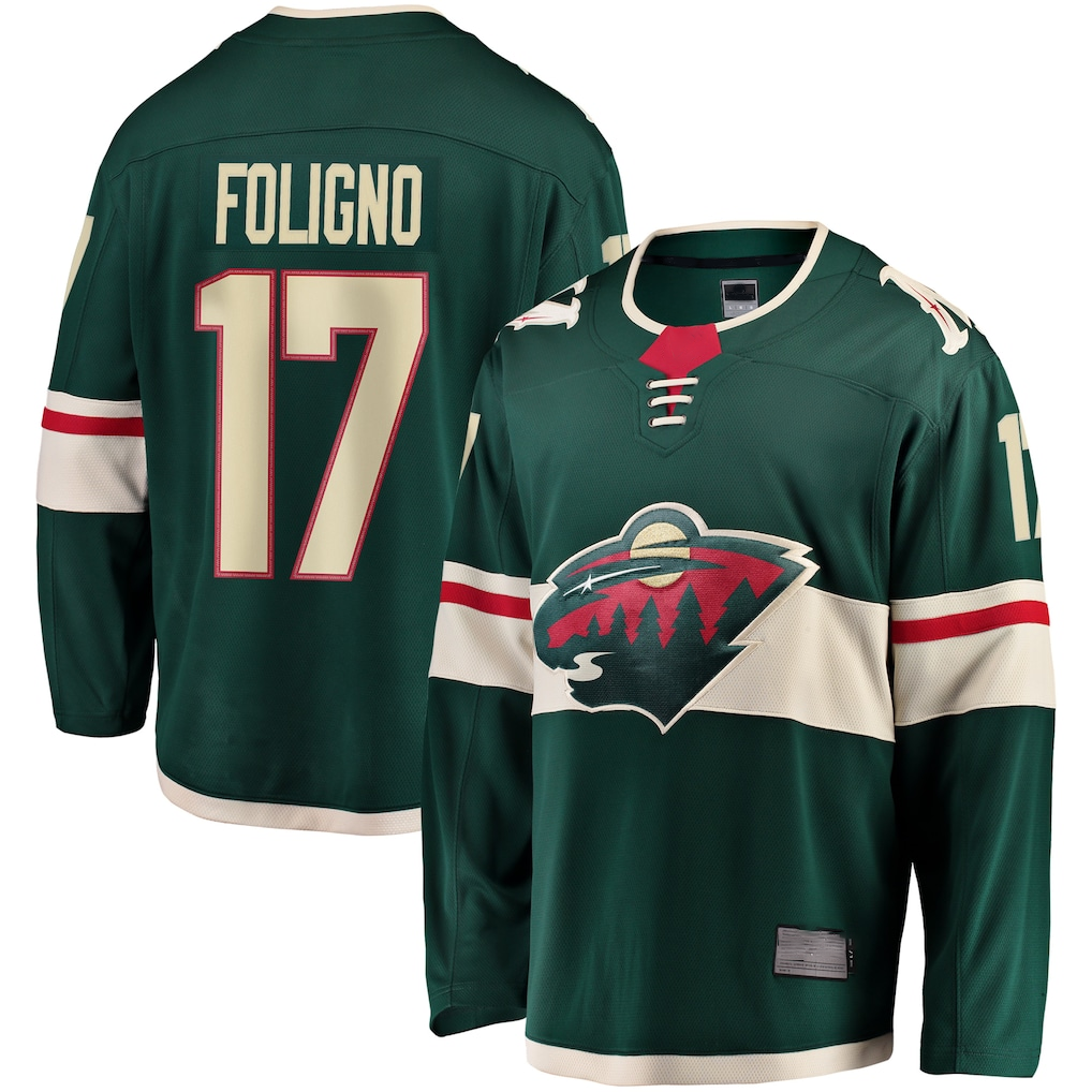 Friene M.Wild #17 Marcus Foligno Green Breakaway Jerseys