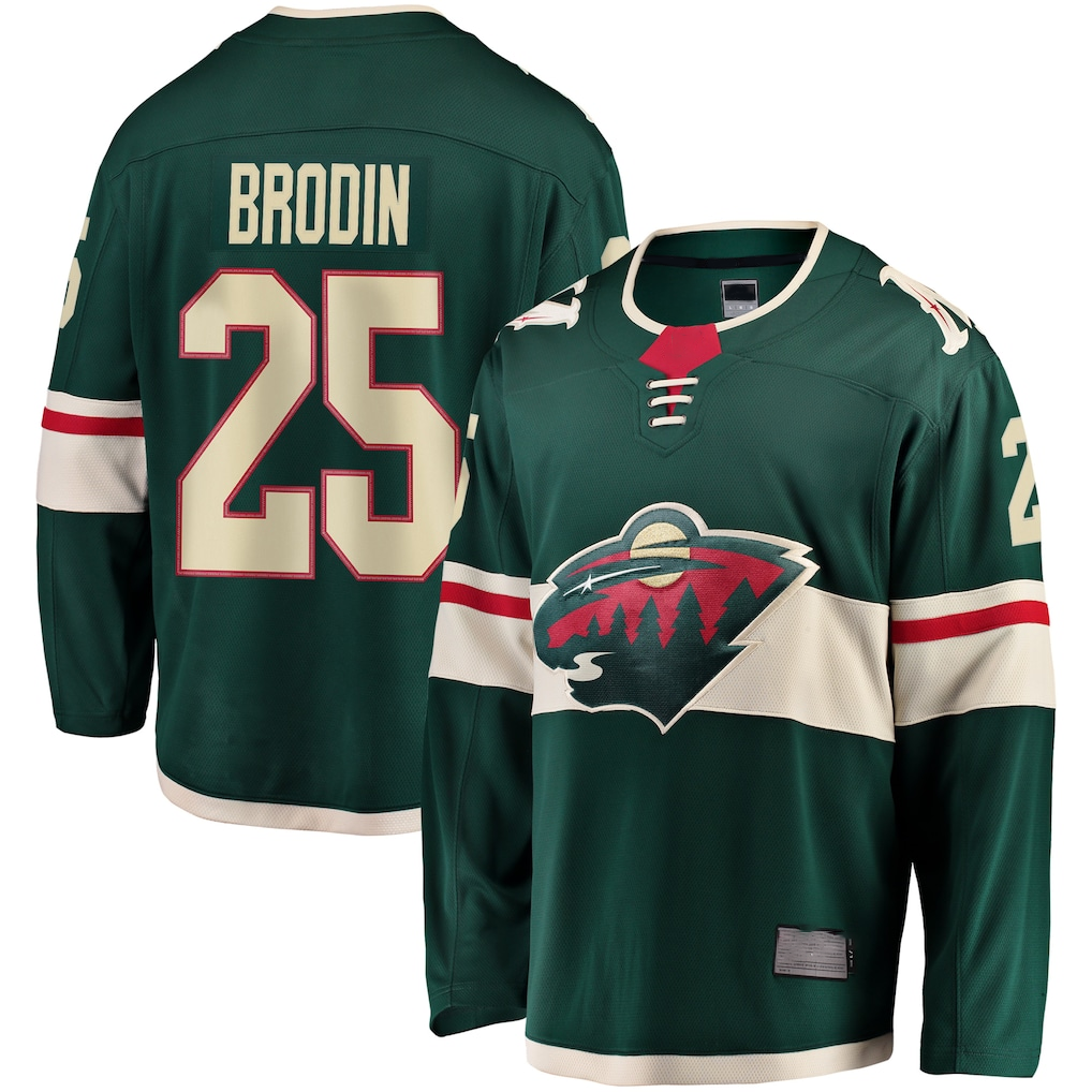 Friene M.Wild #25 Jonas Brodin Green Breakaway Jerseys