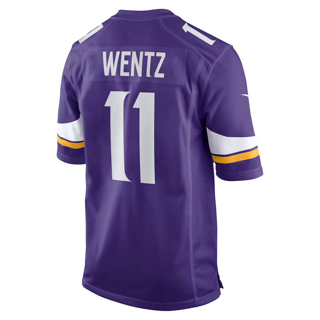 Friene MN.Vikings #11 Carson Wentz Purple Team Game Stitched Jerseys