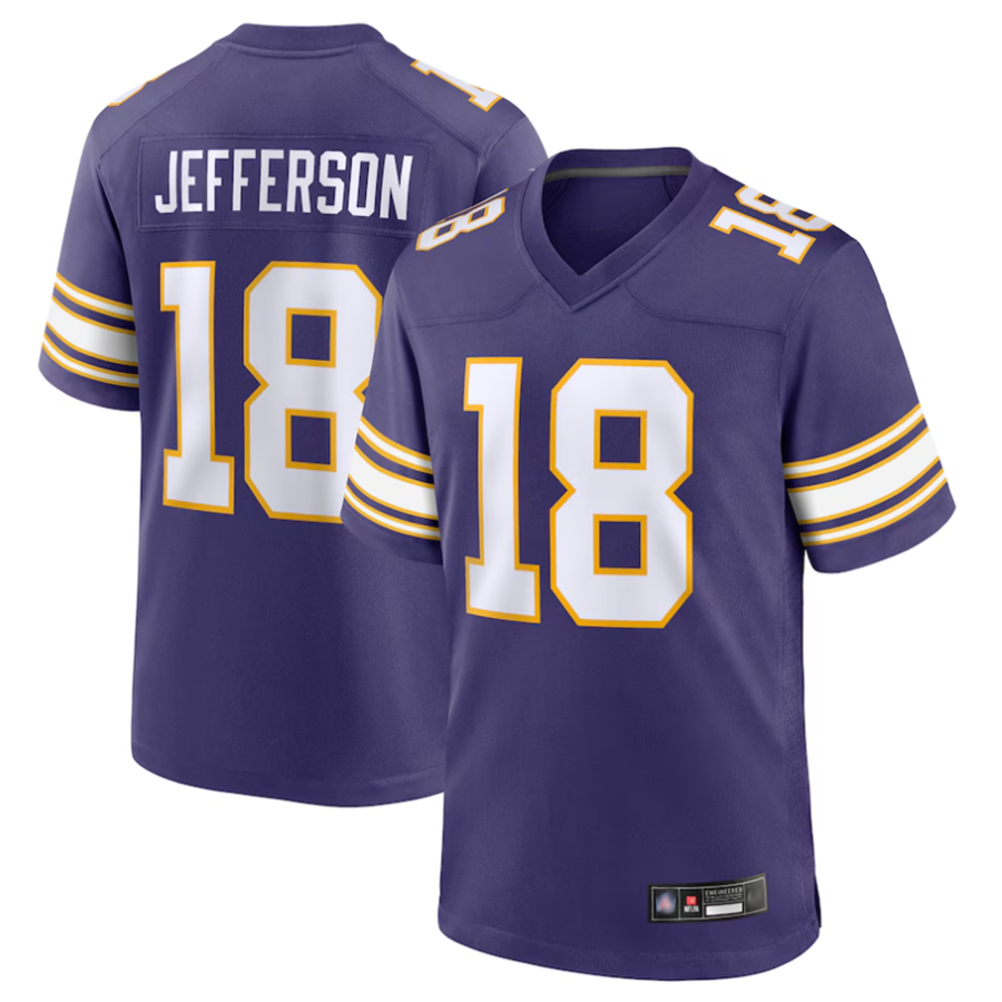 Friene MN.Vikings #18 Justin Jefferson Purple Vapor F.U.S.E. Limited Stitched Jerseys