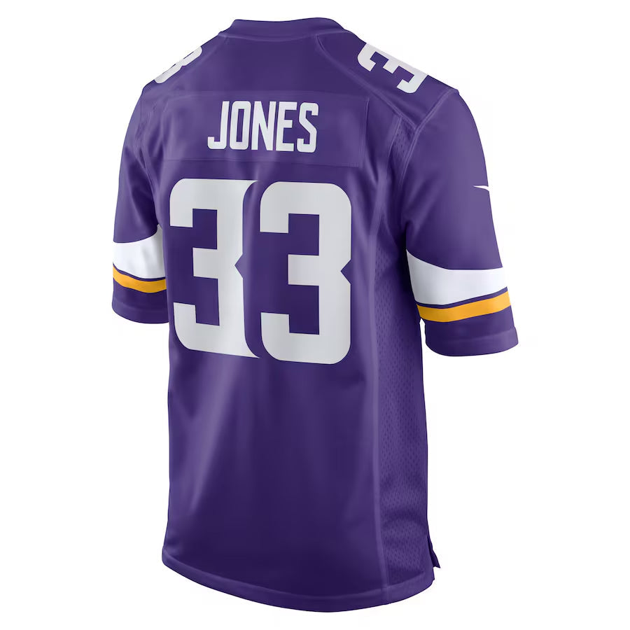 Friene MN.Vikings #33 Aaron Jones Player Purple Home Game Stitched Jerseys