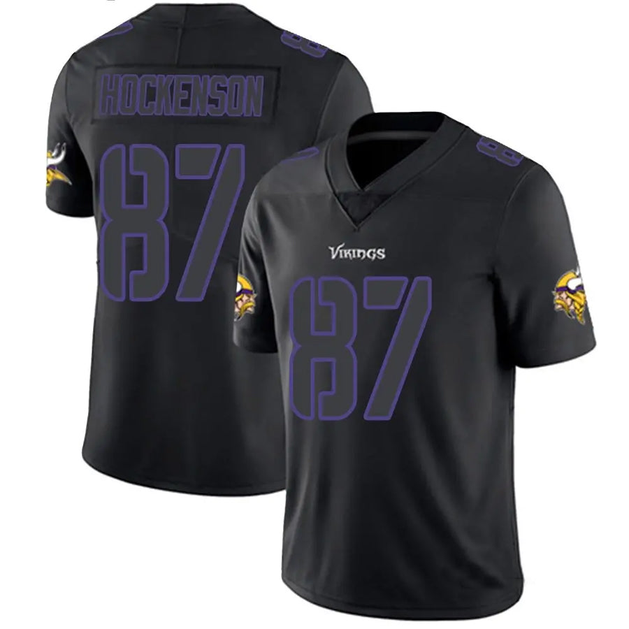Friene MN.Vikings #87 T.J. Hockenson Player Limited Black Impact Game Stitched Jerseys