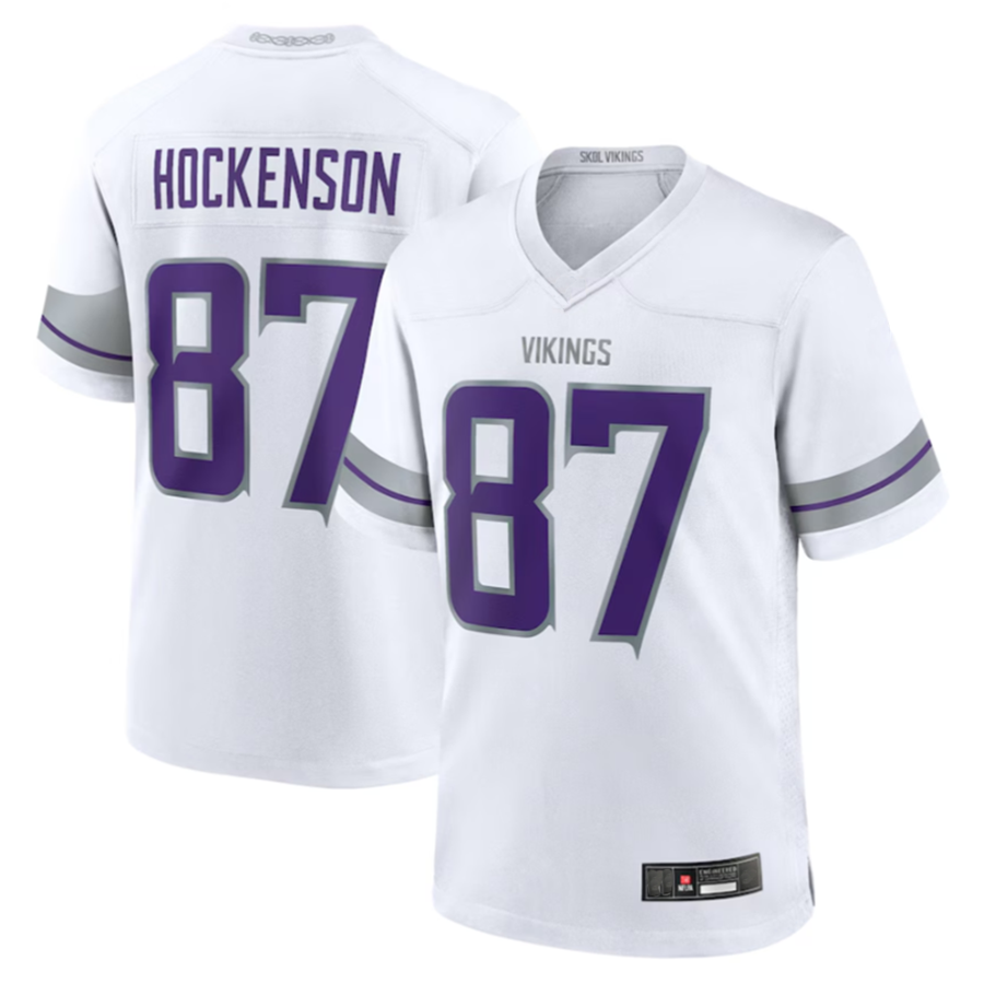 Friene MN.Vikings #87 T.J. Hockenson Player White Alternate Game Stitched Jerseys