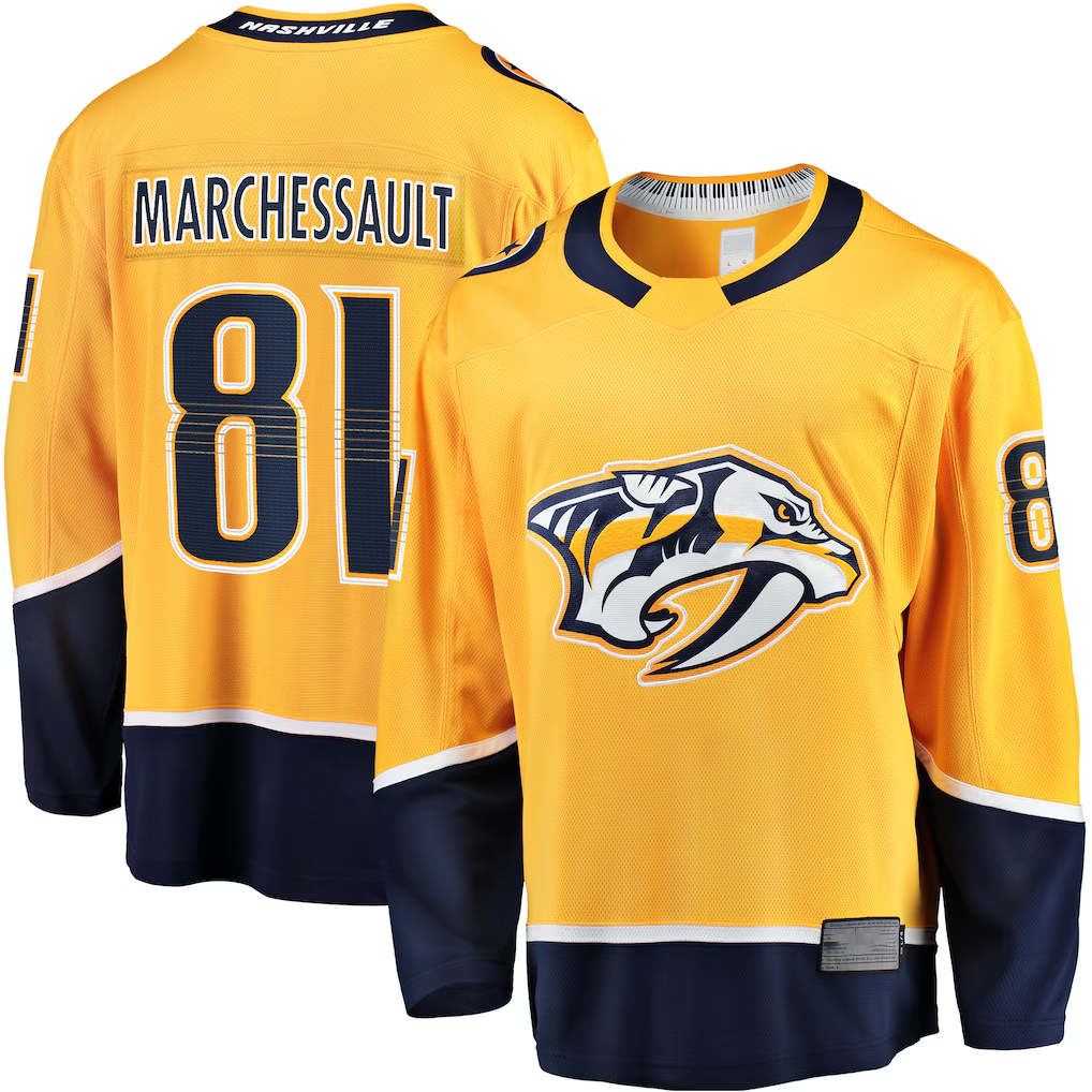 Friene N.Predators #81 Jonathan Marchessault Gold Breakaway Jerseys