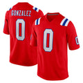 Friene NE.Patriots #0 Christian Gonzalez Player Red Home Game Stitched Jerseys