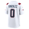 Friene NE.Patriots #0 Christian Gonzalez White Game Stitched Jerseys