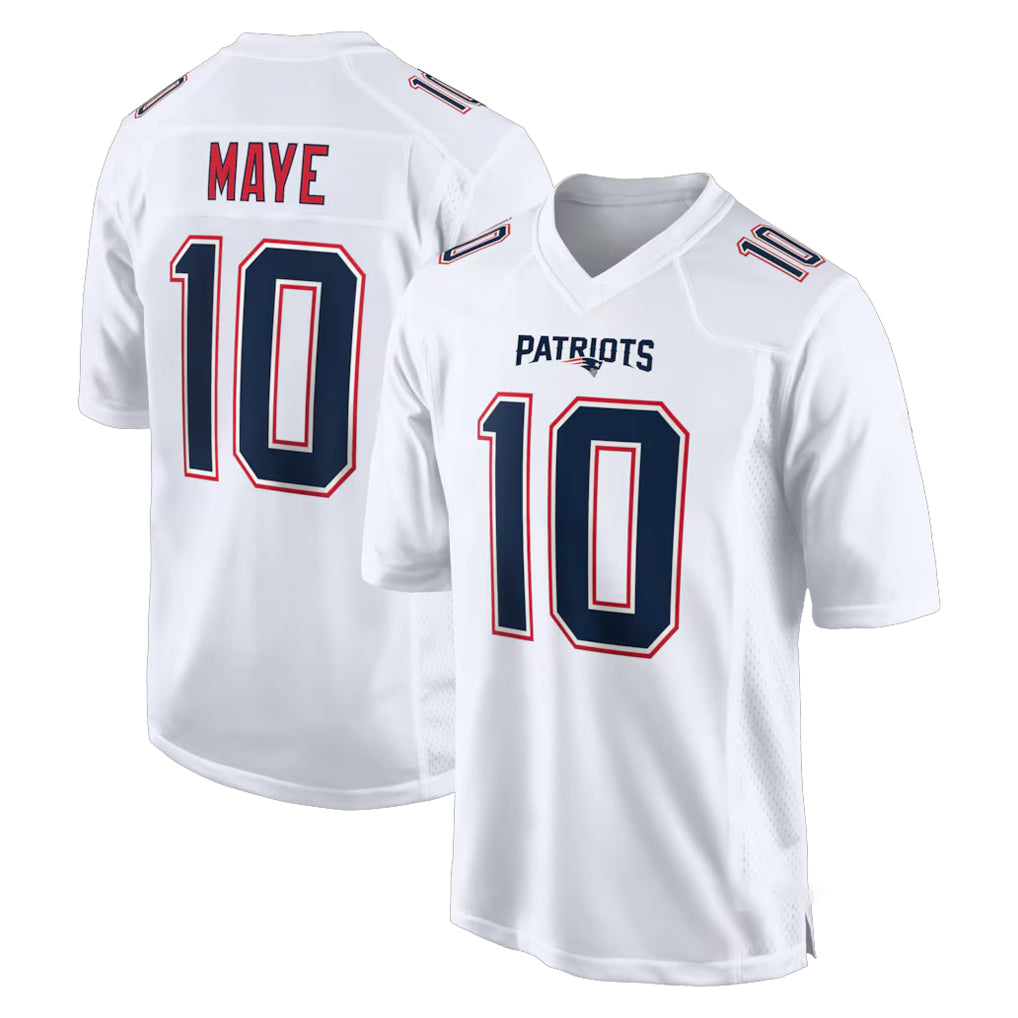 Friene NE.Patriots #10 Drake Maye Player White Fashion Limited Home Game Stitched Jerseys