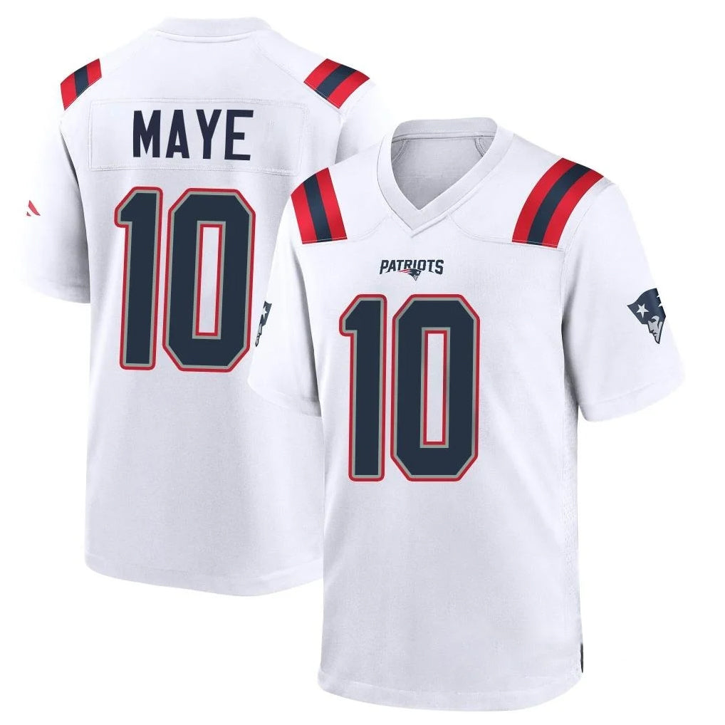 Friene NE.Patriots #10 Drake Maye Player White Home Game Stitched Jerseys