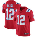 Friene NE.Patriots #12 Tom Brady Player Red Home Limited Stitched Jerseys
