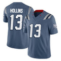 Friene NE.Patriots #13 Mack Hollins Player Blue Limited Rivalries Collection Home Game Stitched Jerseys