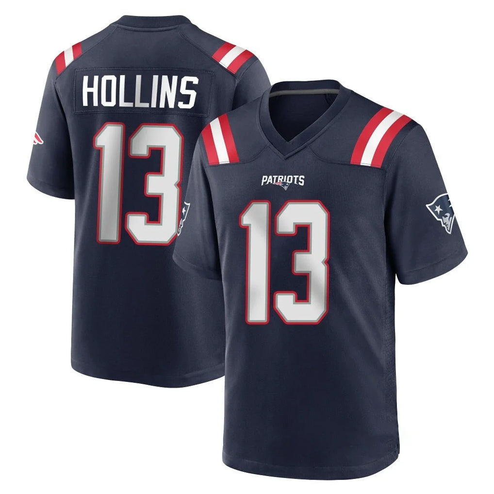 Friene NE.Patriots #13 Mack Hollins Player Navy Home Game Stitched Jerseys