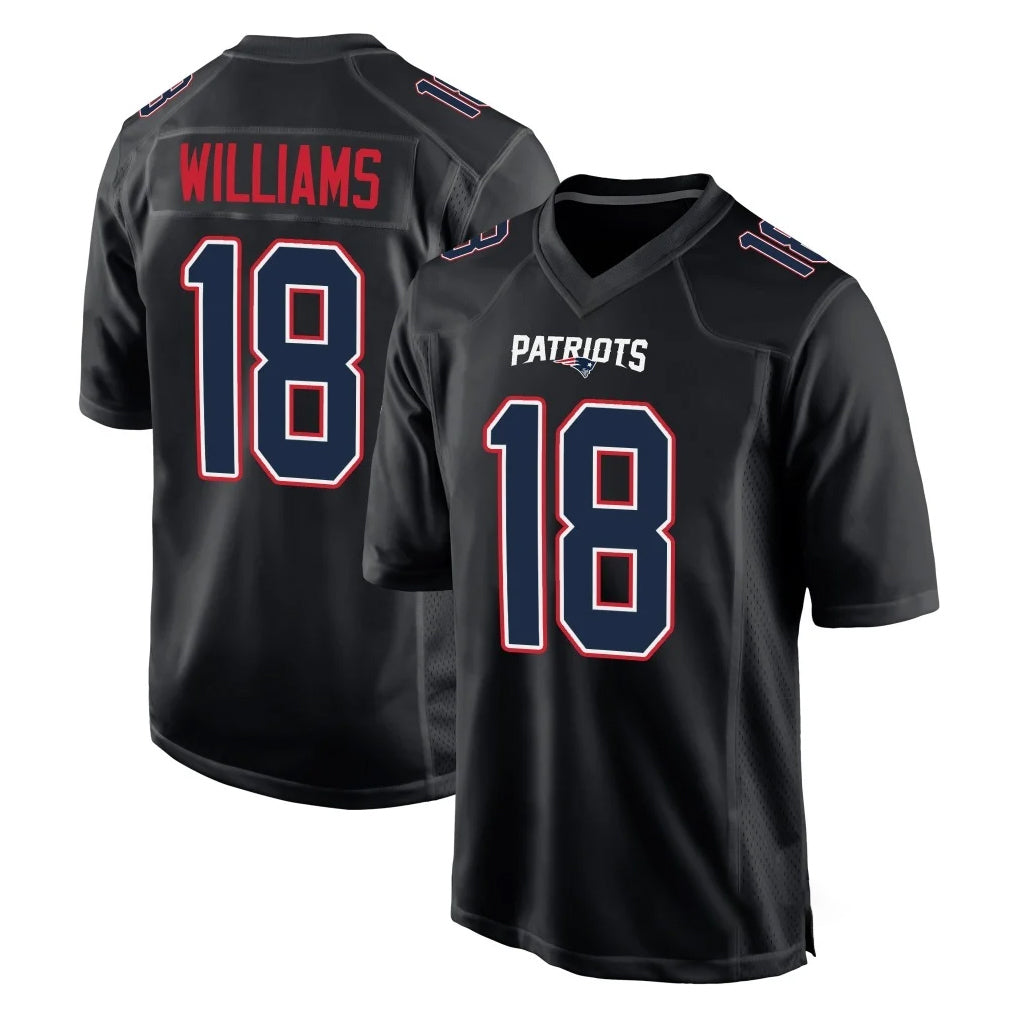 Friene NE.Patriots #18 Kyle Williams Player Carbon Fashion Limited Home Game Stitched Jerseys