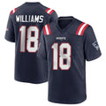 Friene NE.Patriots #18 Kyle Williams Player Navy Home Game Stitched Jerseys
