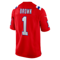 Friene NE.Patriots #1 A.J. Brown Red Game Stitched Jerseys