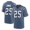 Friene NE.Patriots #25 Marcus Jones Player Blue Rivalries Collection Home Game Stitched Jerseys