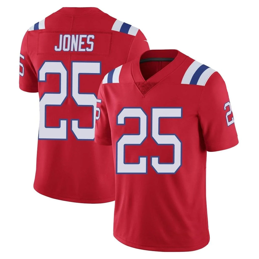 Friene NE.Patriots #25 Marcus Jones Player Red Vapor Untouchable Home Game Stitched Jerseys