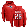 Friene NE.Patriots #26 Hassan Haskins Player Red LOGO Pullover Hoodies Home Game Stitched Jerseys