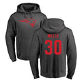 Friene NE.Patriots #30 Jam Miller Player Gray Pullover Hoodies Home Game Stitched Jerseys