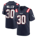 Friene NE.Patriots #30 Jam Miller Player Navy Home Game Stitched Jerseys