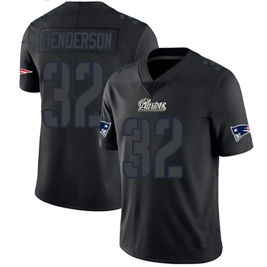 Friene NE.Patriots #32 TreVeyon Henderson Player Black Limited Impact Stitched Jerseys