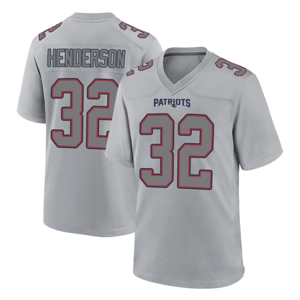 Friene NE.Patriots #32 TreVeyon Henderson Player Gray Fashion Limited Home Game Stitched Jerseys