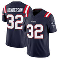 Friene NE.Patriots #32 TreVeyon Henderson Player Navy Limited Vapor F.U.S.E. Home Game Stitched Jerseys