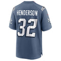 Friene NE.Patriots #32 TreVeyon Henderson Player Storm Blue Rivalries Collection Game Stitched Jerseys