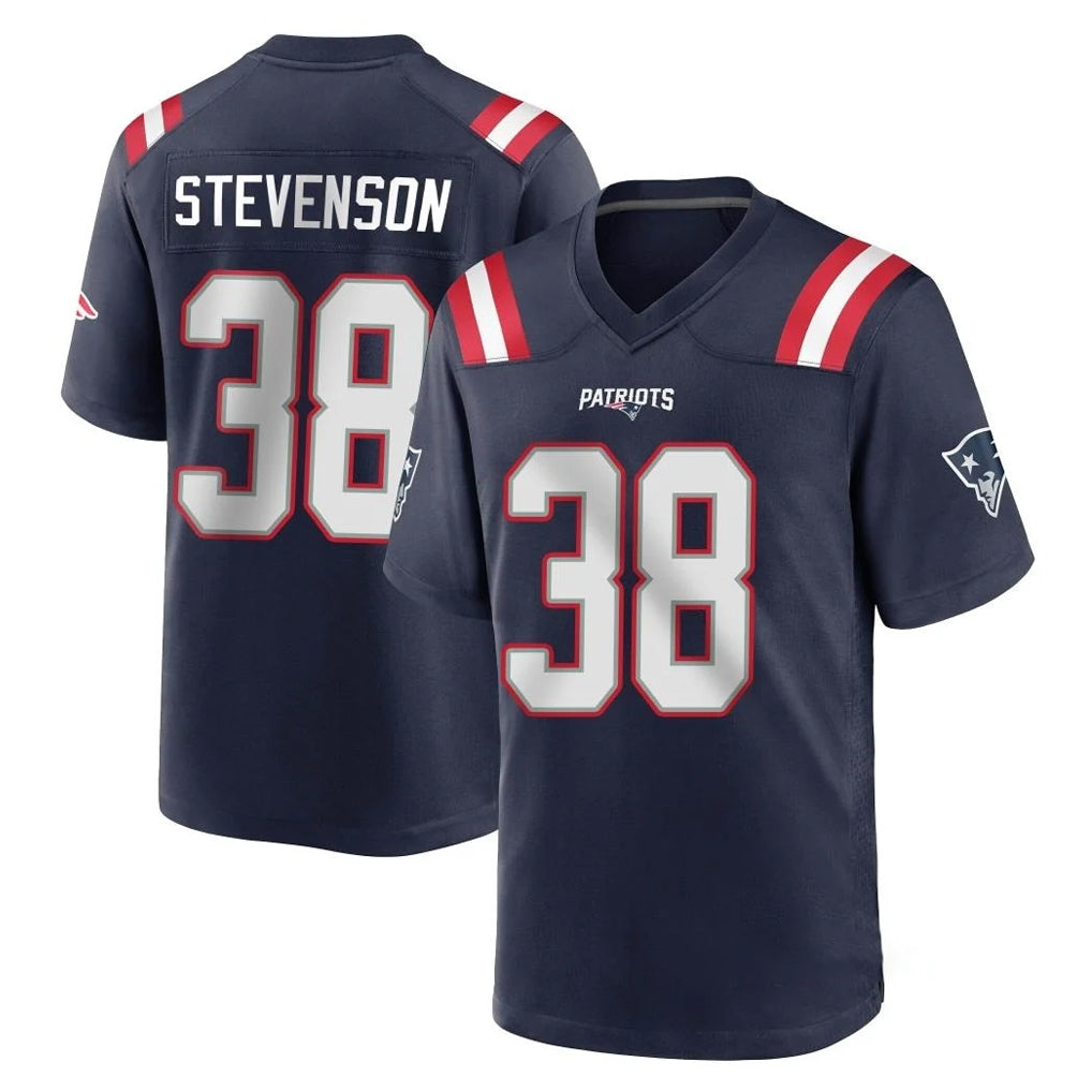 Friene NE.Patriots #38 Rhamondre Stevenson Player Navy Home Game Stitched Jerseys