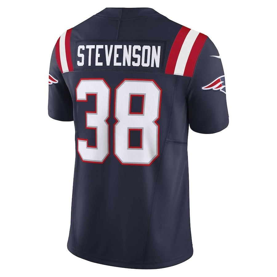 Friene NE.Patriots #38 Rhamondre Stevenson Player Vapor F.U.S.E. Limited Navy Stitched Jerseys