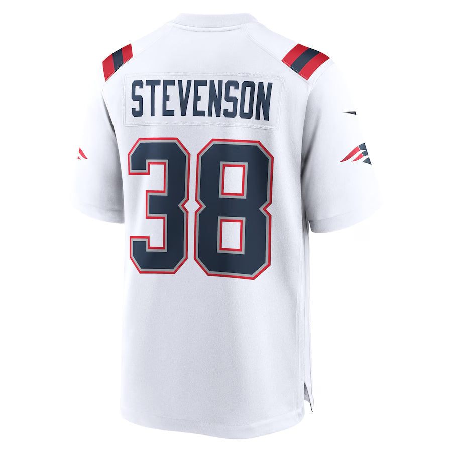 Friene NE.Patriots #38 Rhamondre Stevenson Player White Home Game Stitched Jerseys