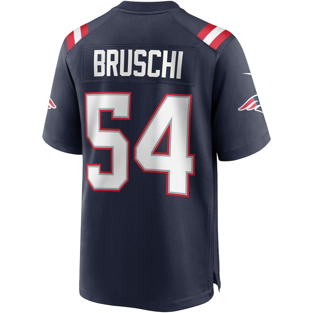 Friene NE.Patriots #54 Tedy Bruschi Navy Game Retired Player Stitched Jerseys