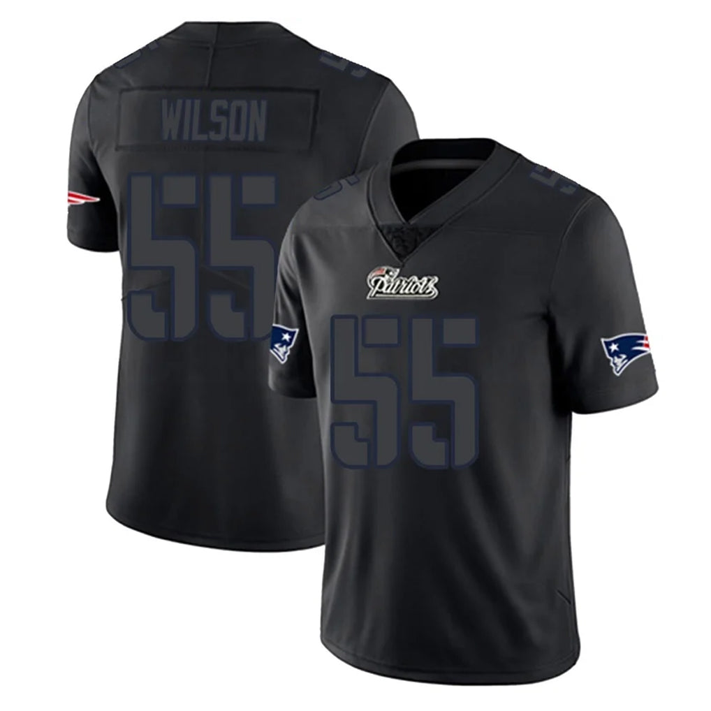 Friene NE.Patriots #55 Jared Wilson Player Black Impact LImited Home Game Stitched Jerseys