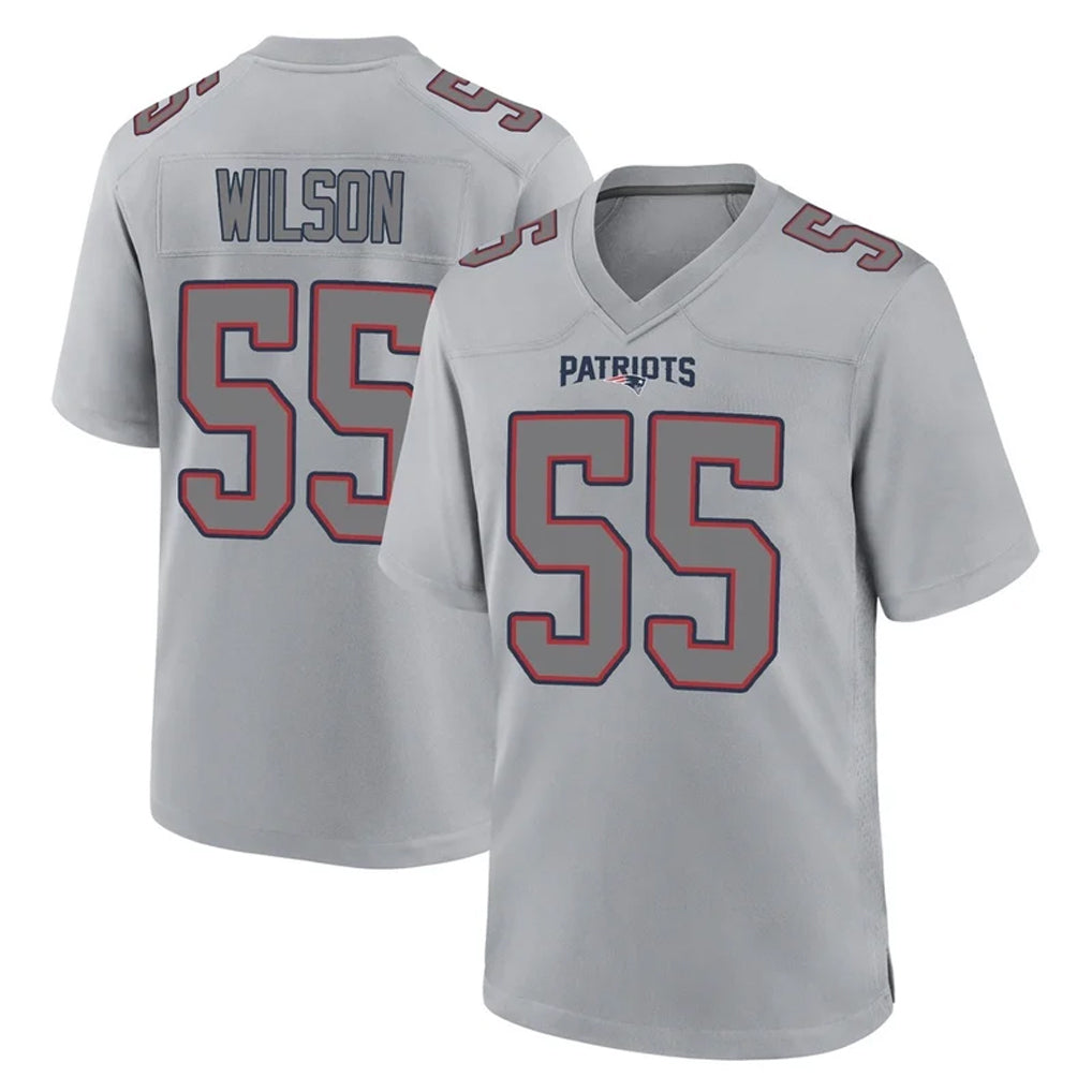 Friene NE.Patriots #55 Jared Wilson Player Gray Fashion Limited Home Game Stitched Jerseys