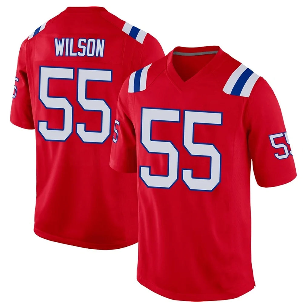 Friene NE.Patriots #55 Jared Wilson Player Red Home Game Stitched Jerseys