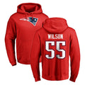 Friene NE.Patriots #55 Jared Wilson Player Red LOGO Pullover Hoodies Home Game Stitched Jerseys