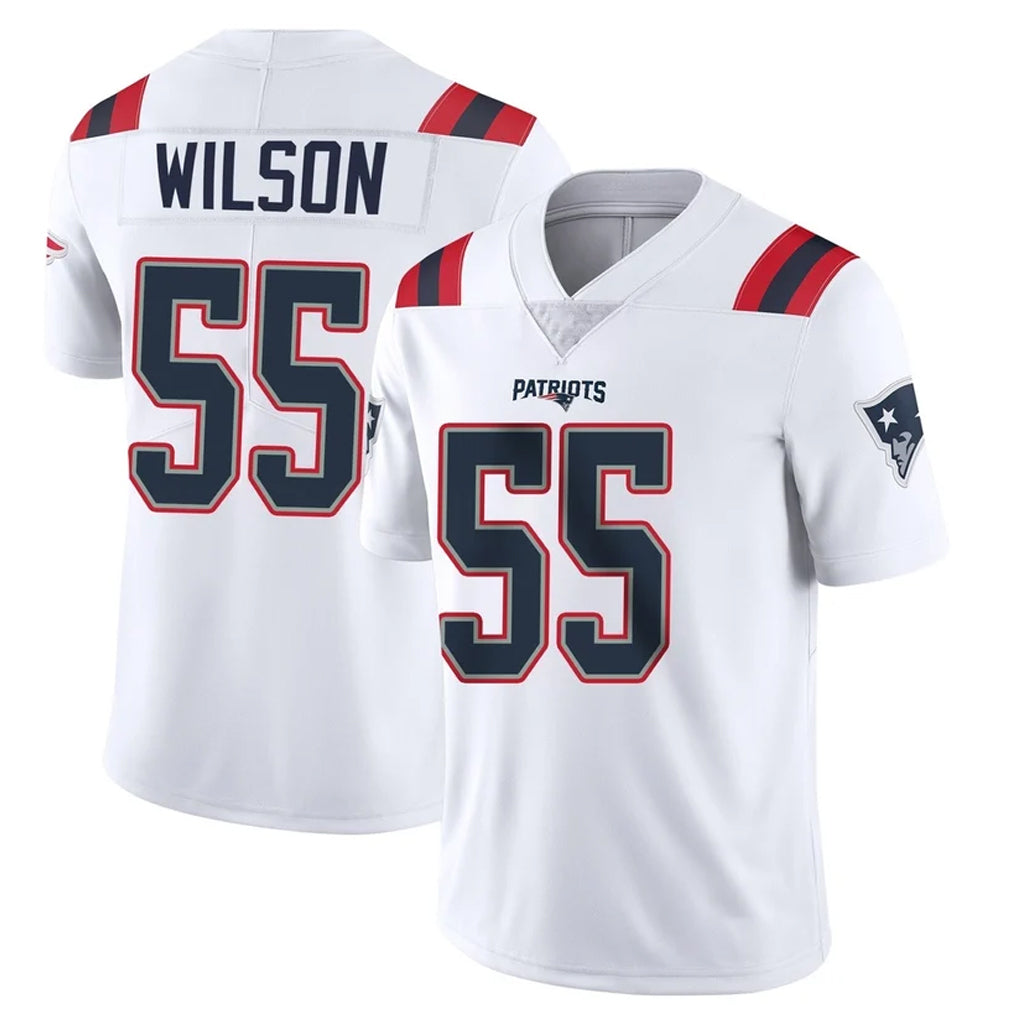 Friene NE.Patriots #55 Jared Wilson Player White Vapor Untouchable Home Game Stitched Jerseys