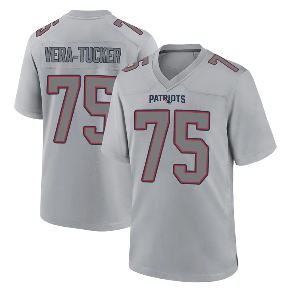 Friene NE.Patriots #75 Alijah Vera-Tucker Player Gray Fashion Limited Home Game Stitched Jerseys