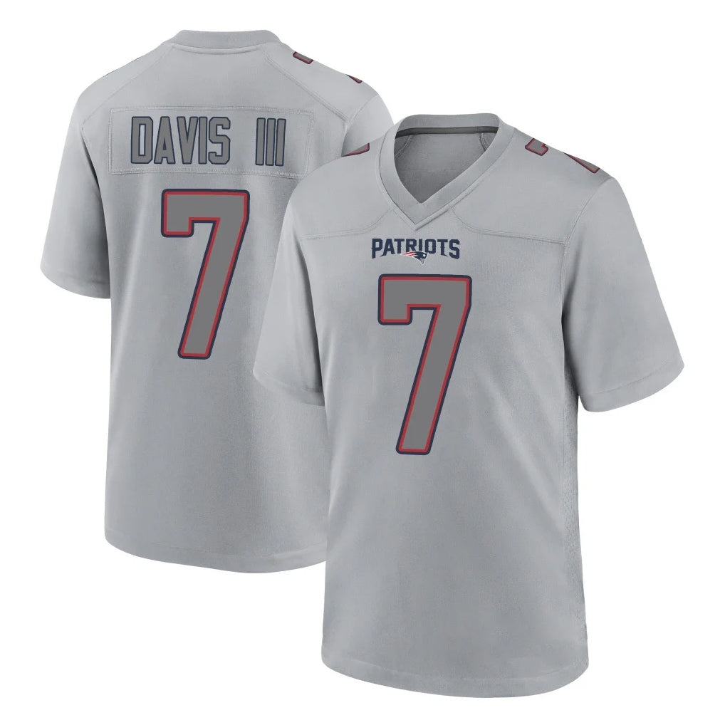 Friene NE.Patriots #7 Carlton Davis III Player Gray Fashion Limited Home Game Stitched Jerseys