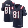 Friene NE.Patriots #81 Randy Moss Navy Game Retired Player Stitched Jerseys