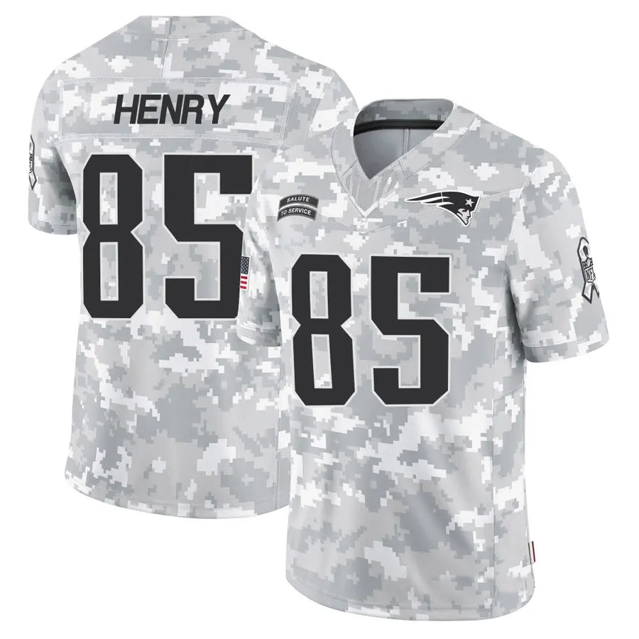 Friene NE.Patriots #85 Hunter Henry Player Arctic Camo Salute to Service Limited Stitched Jerseys