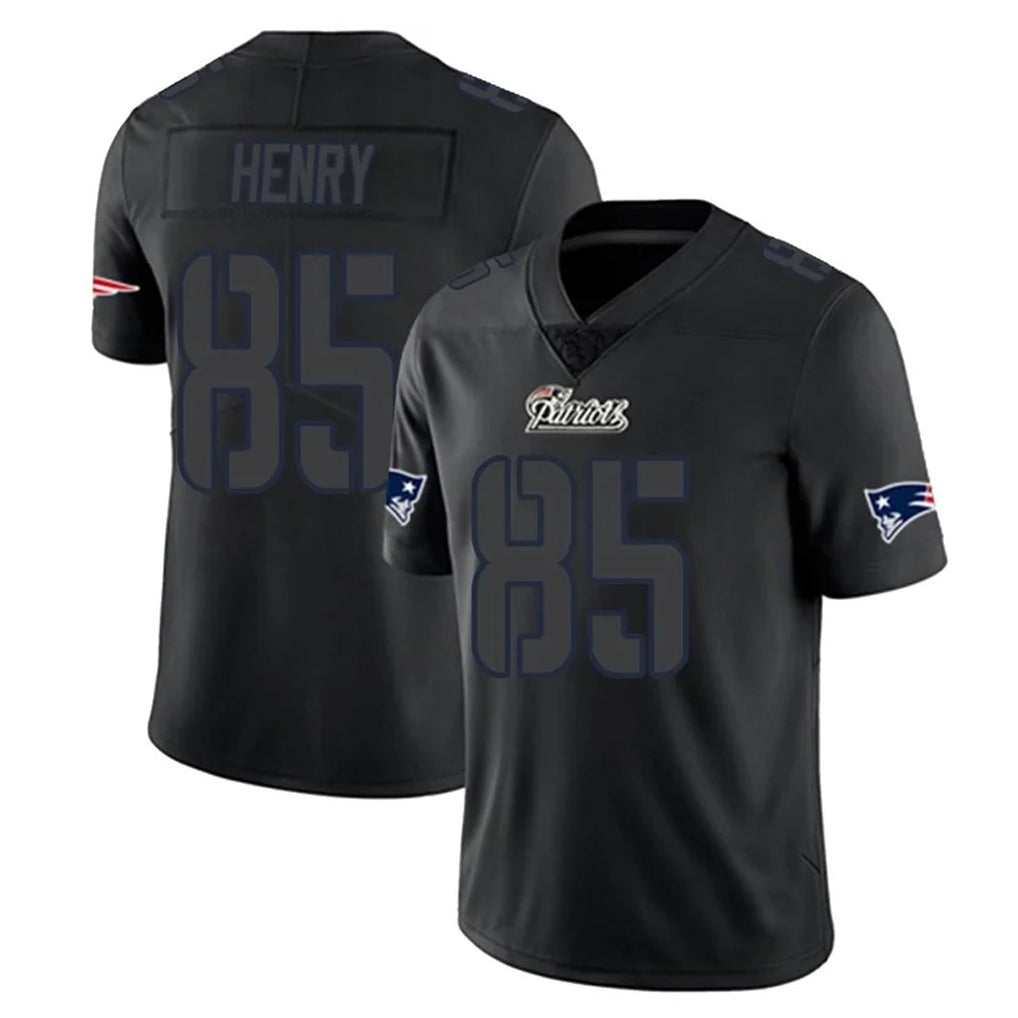 Friene NE.Patriots #85 Hunter Henry Player Black Impact LImited Home Game Stitched Jerseys