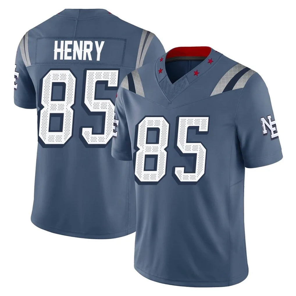 Friene NE.Patriots #85 Hunter Henry Player Blue Limited Rivalries Collection Home Game Stitched Jerseys
